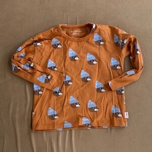 Tiny Cottons Orange Bear Print Kids Shirt